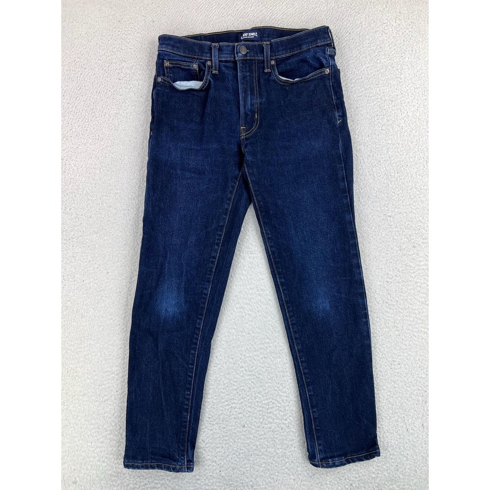 Lands' End Square Rigger Jeans Mens 31x28 Blue Straight Stretch Denim Pants